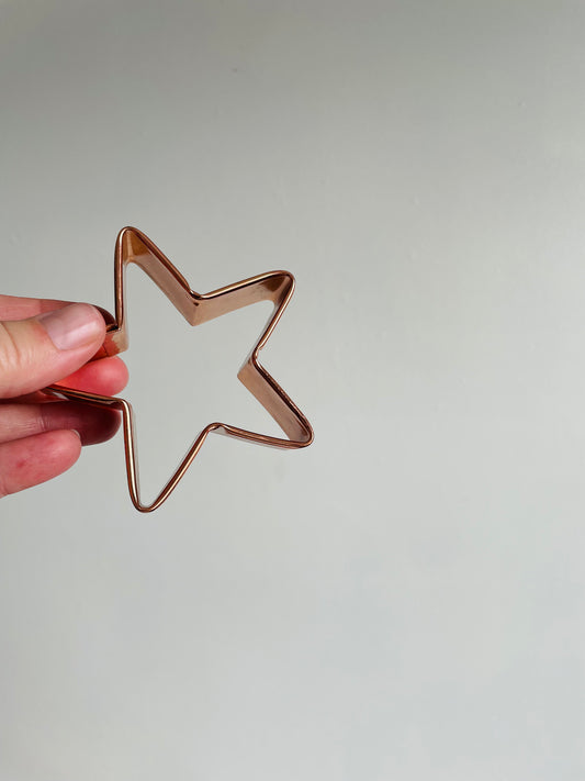 Vintage Cookie Cutter - Copper Star Shape