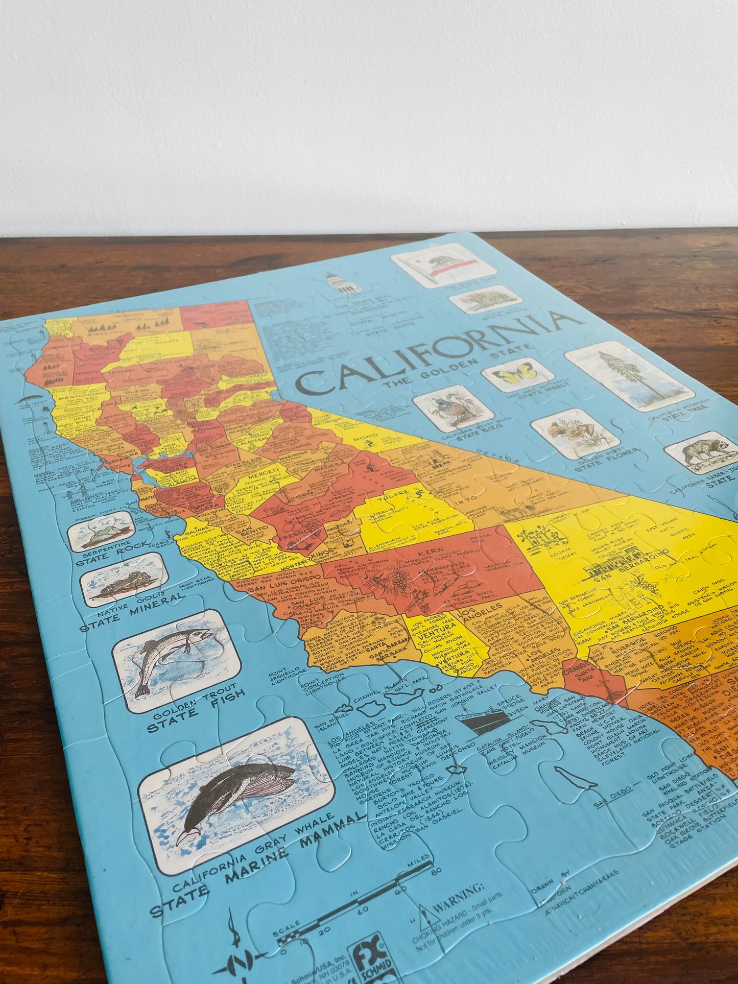 Brand New Vintage California The Golden State Puzzle in Wrapping