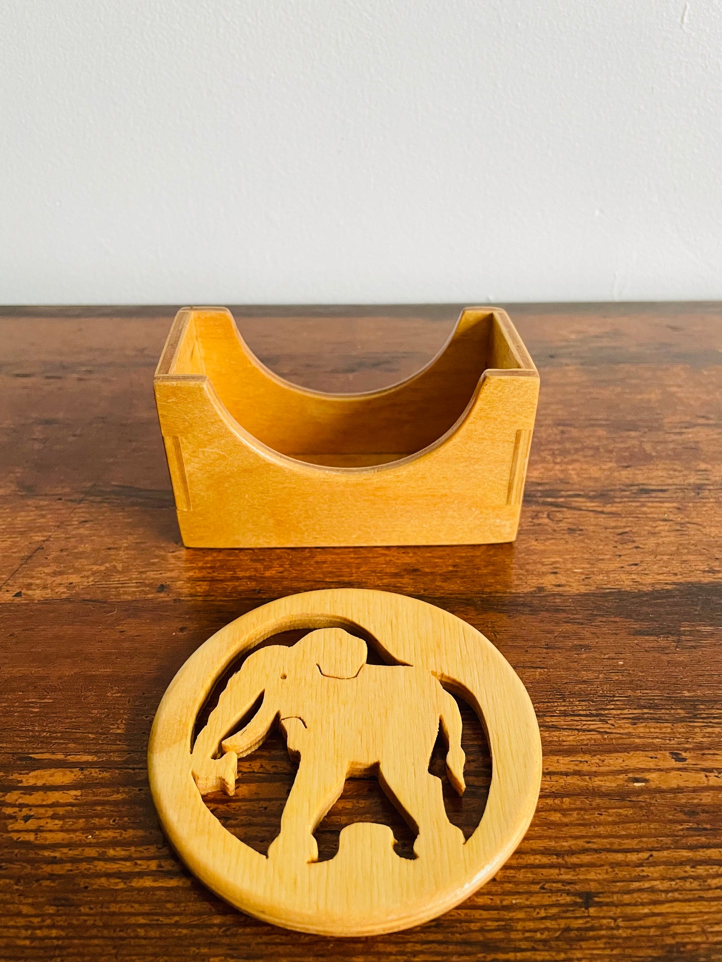 Safari Animals Wooden Coasters in Box - Set of 6