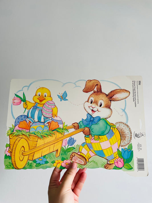 American Greetings Vintage Easter Cardboard Cutout - Bunny & Duckling # 3