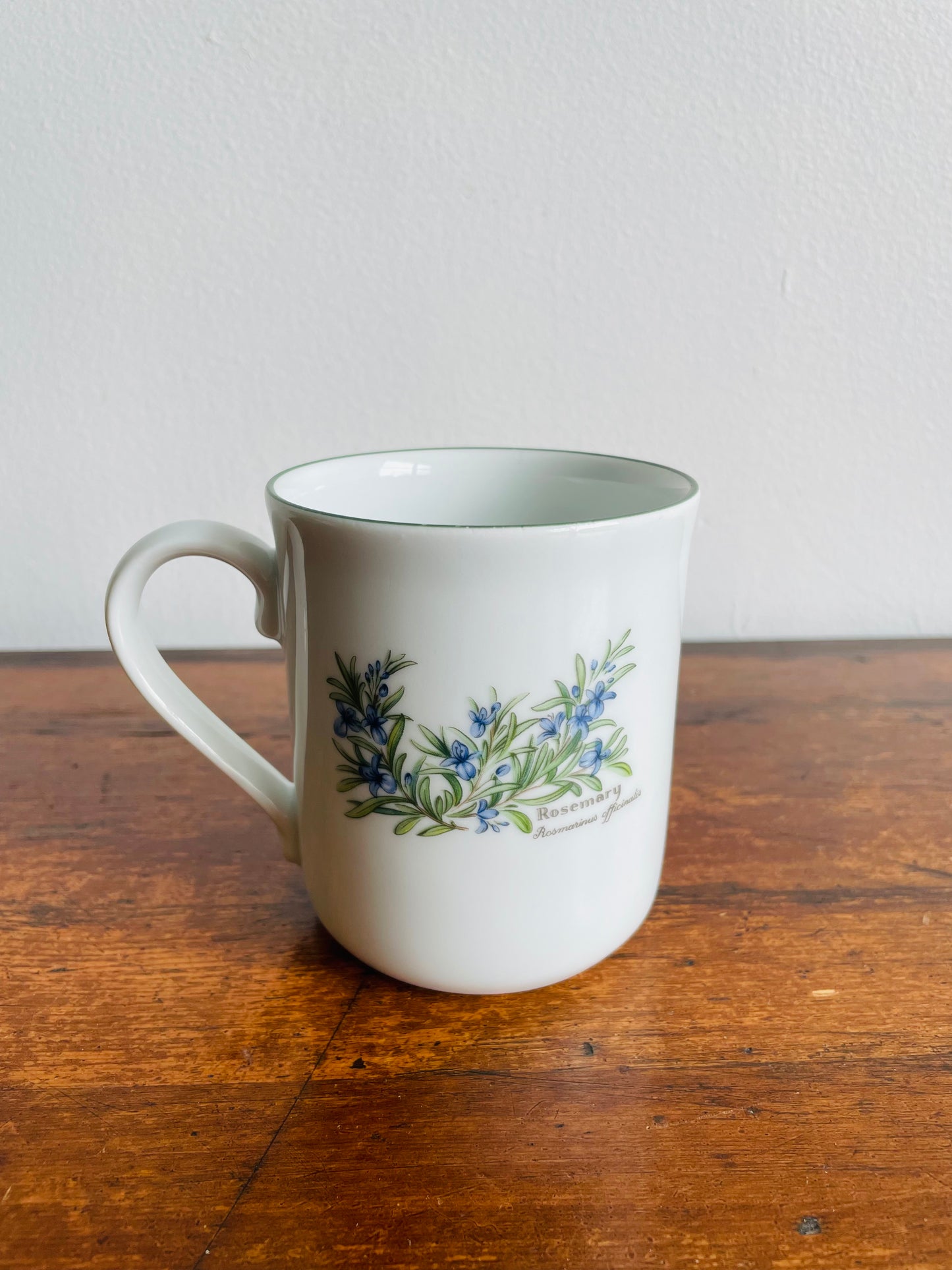 Royal Worcester Fine Porcelain - Worcester Herbs Peppermint & Rosemary Mug # 2- 1990 England