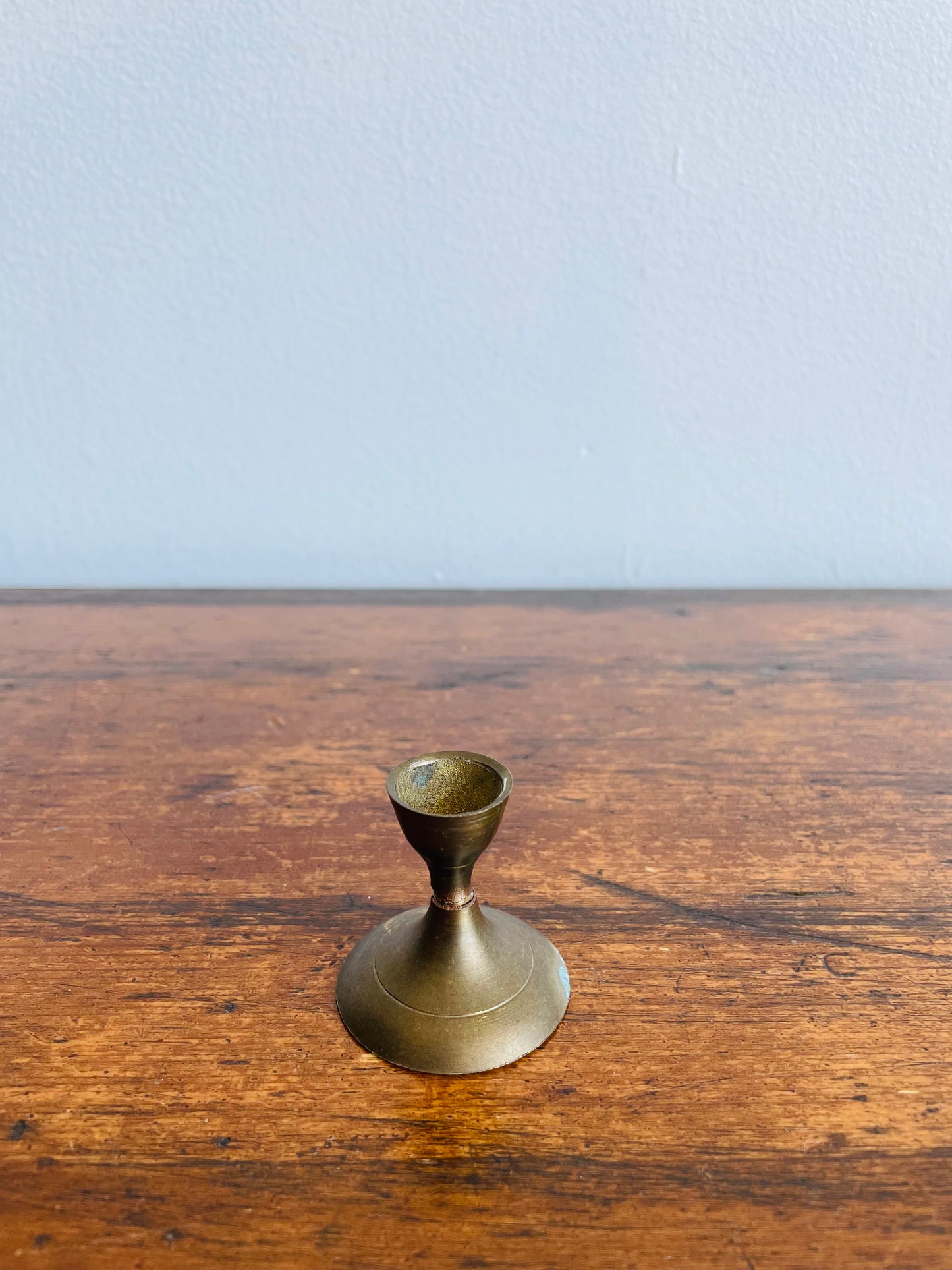 Mini Brass Candlestick Holder or Cone Incense Burner