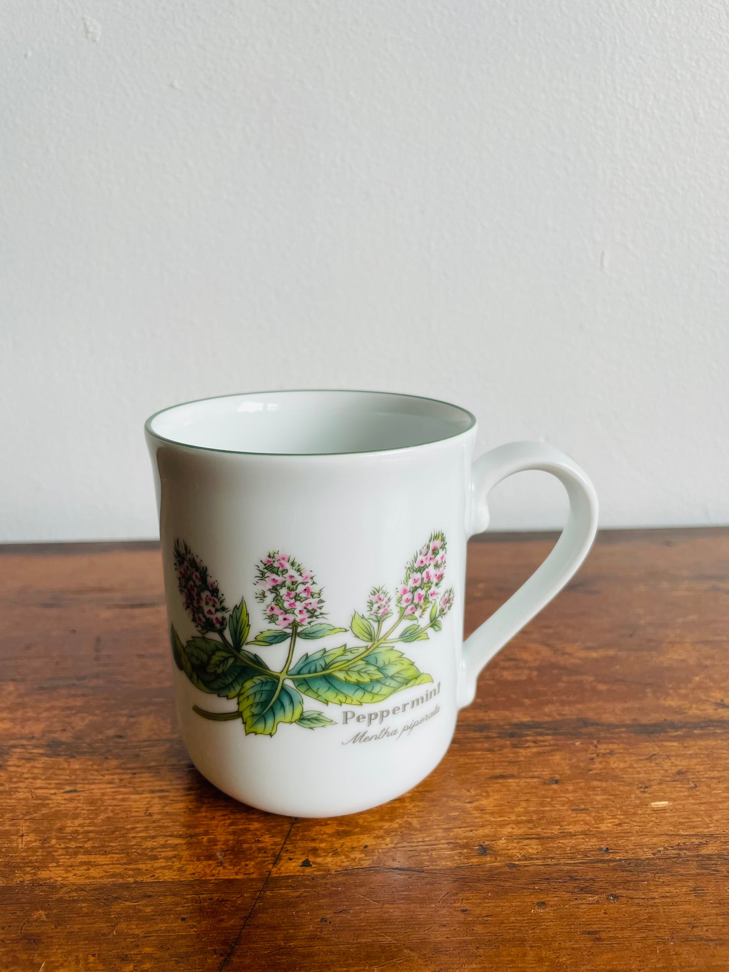 Royal Worcester Fine Porcelain - Worcester Herbs Peppermint & Rosemary Mug # 2- 1990 England