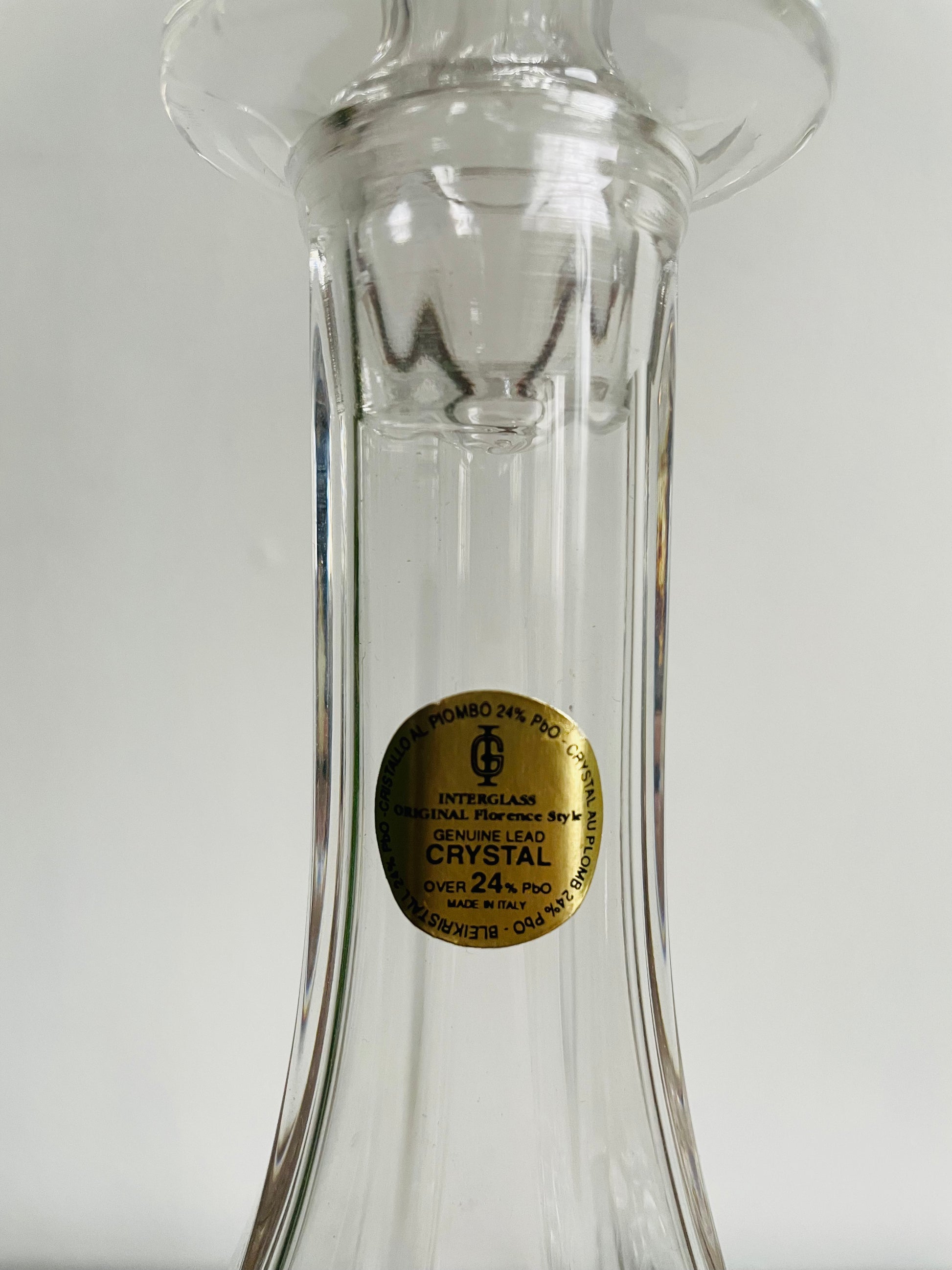 Genuine Lead Crystal Decanter with Gorgeous Details - Made in