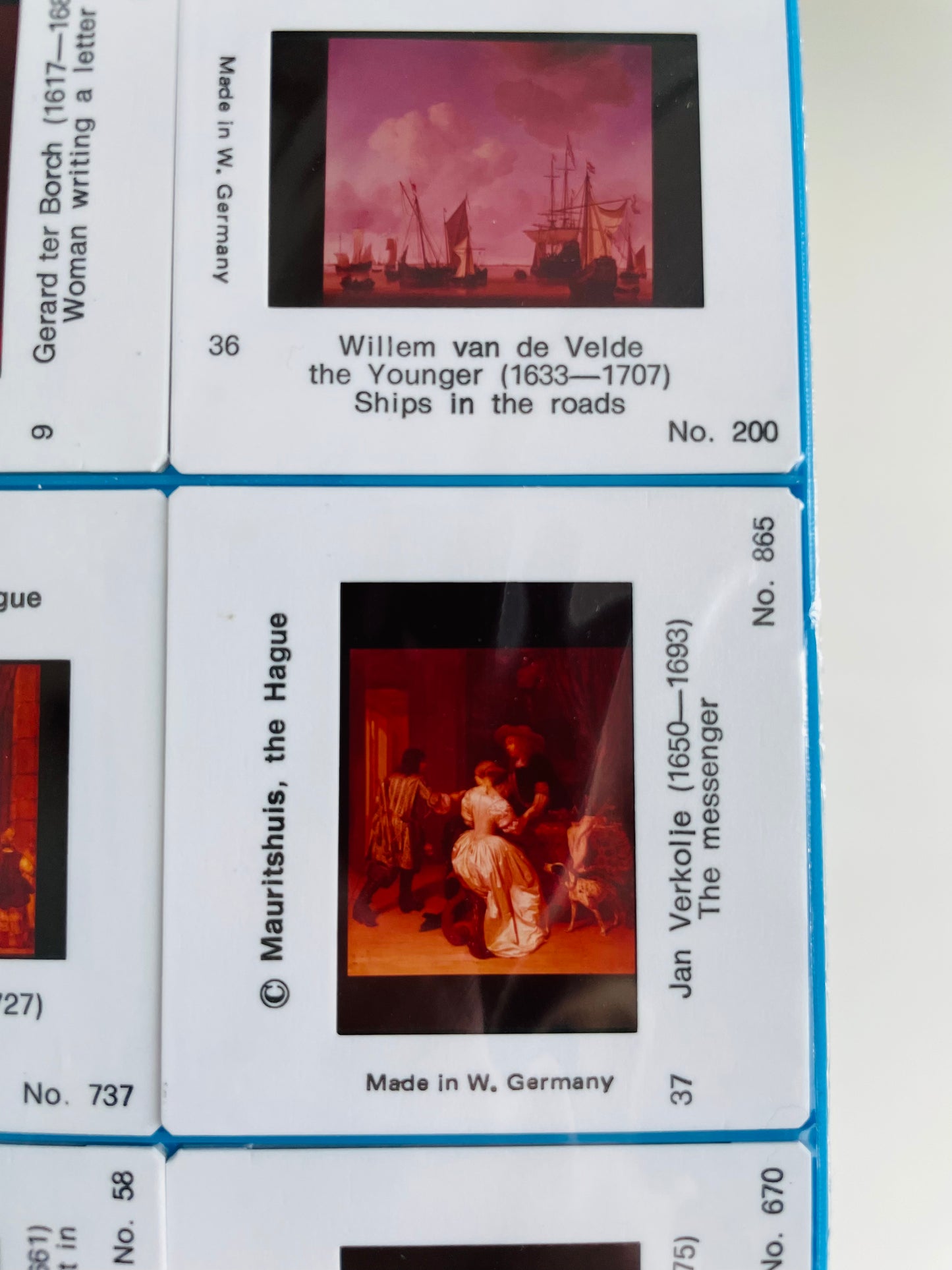 Projector Slides in Original Package - Mauritshuis: Dutch Painting of the Golden Age from the Royal Picture Gallery, The Hague - Made in West Germany