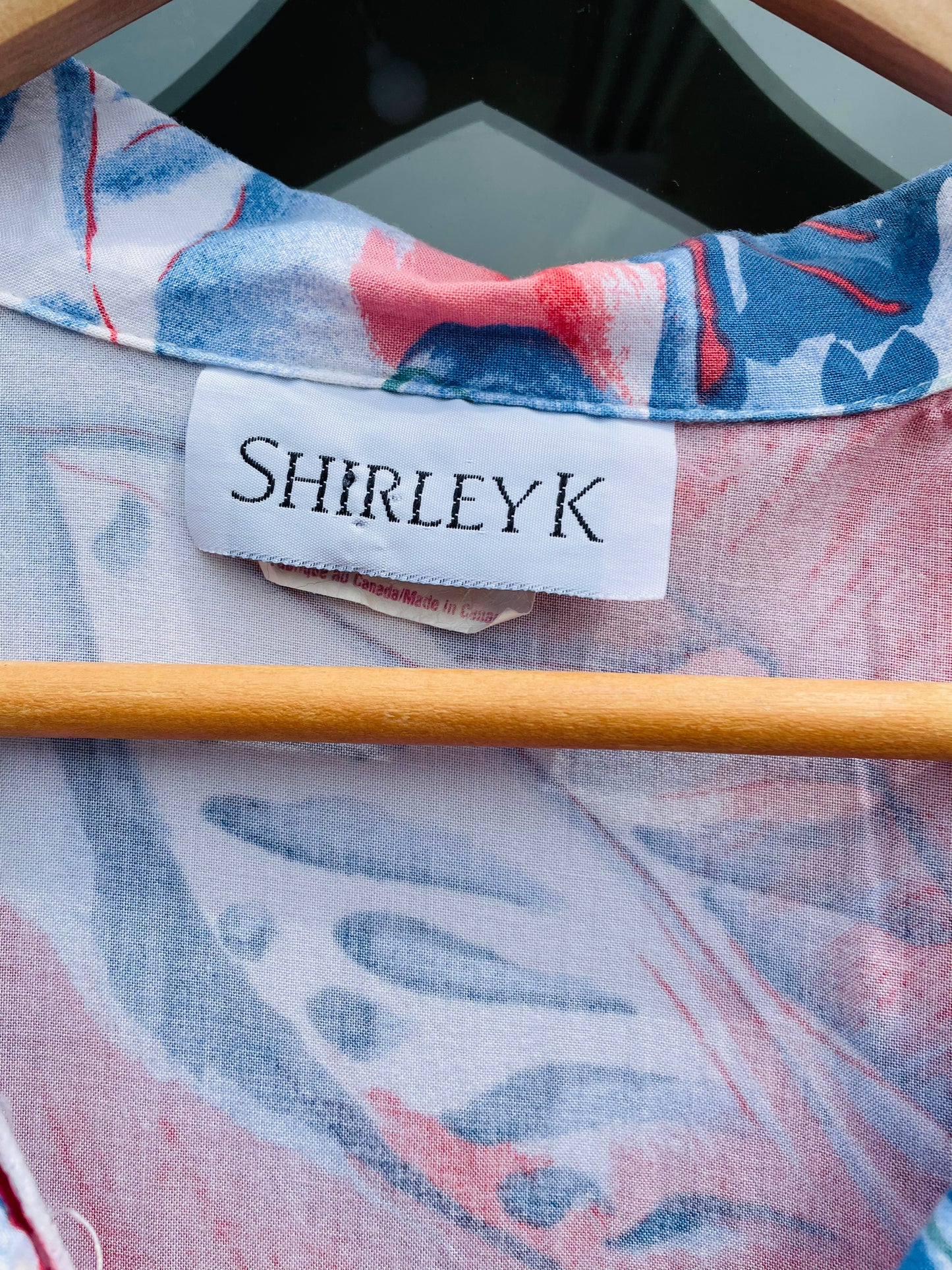 Vintage Shirley K Button Up T-Shirt - Made in Canada