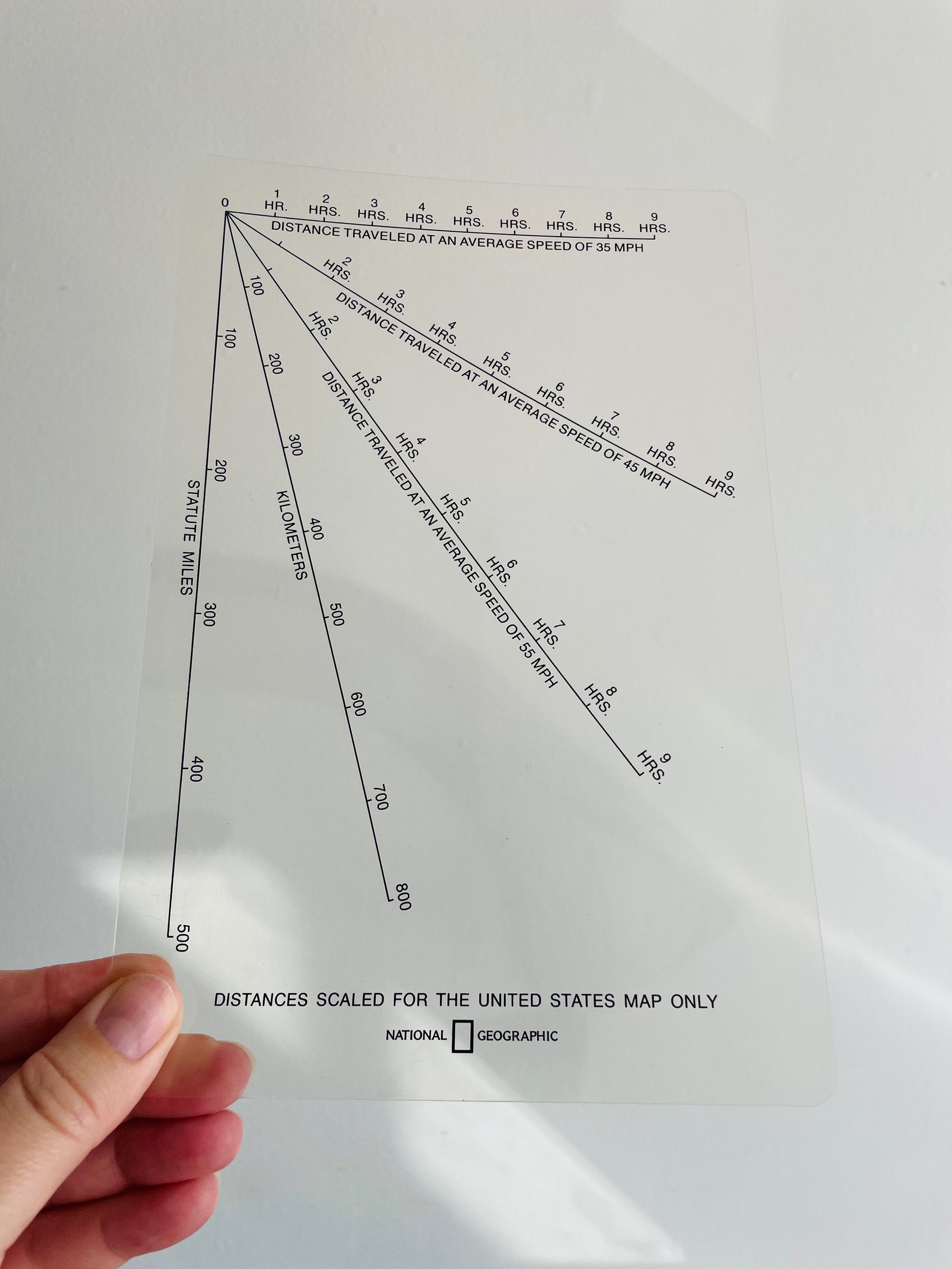 National Geographic Clear Distance Scale Reader for Maps Greenbrier