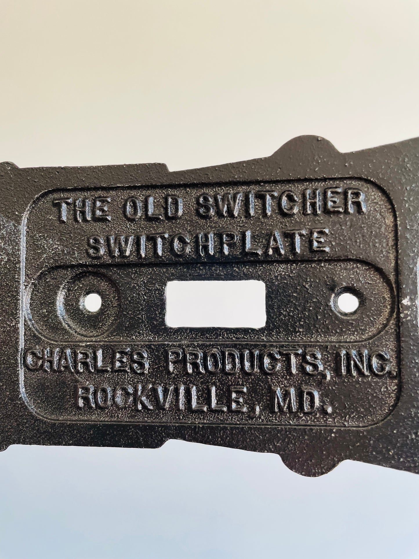Cast Iron Train Engine Light Switch Cover - The Old Switcher Charles Prod. Rockville, MD, USA