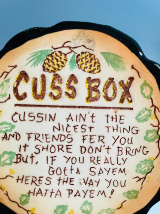 Cuss Box - Ceramic Coin Bank with Stopper