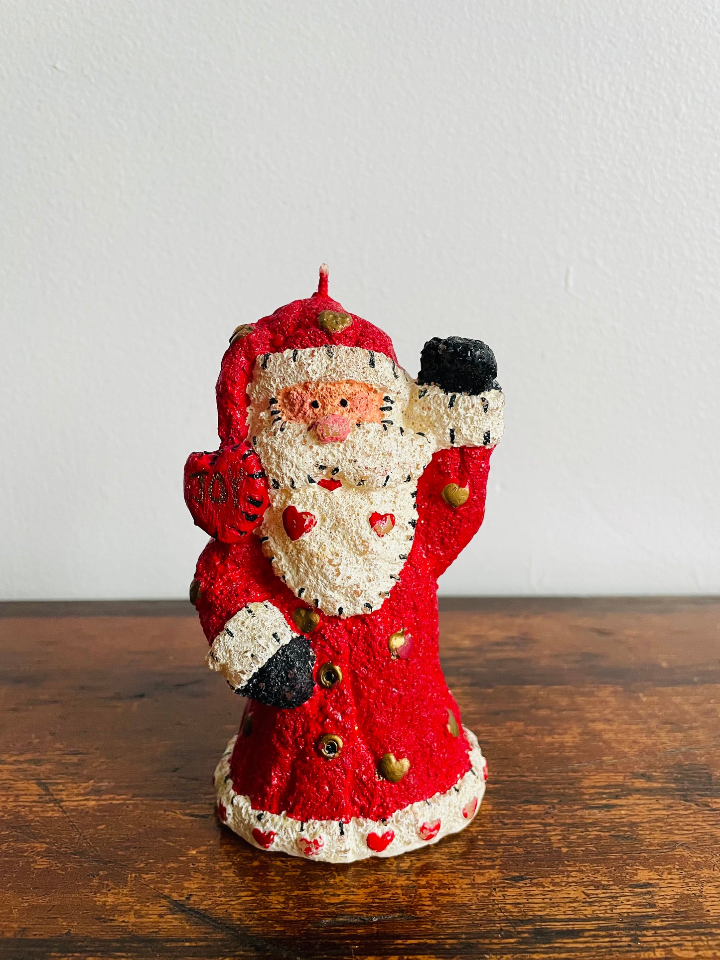 Brand New Vintage Waving Santa Candle - Never Burned