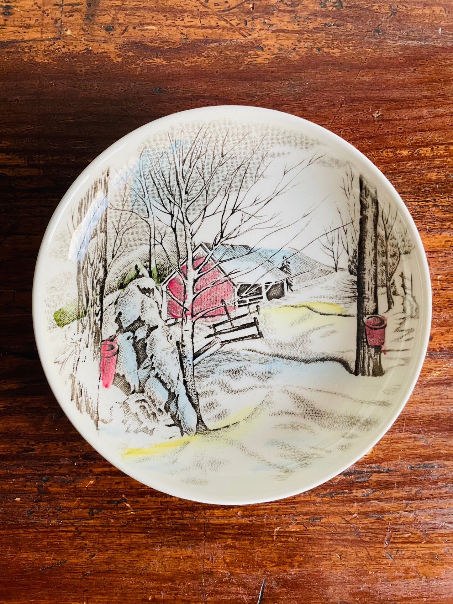 Johnson Bros. Mini Dish with Cabin in Snowy Woods - Made in England